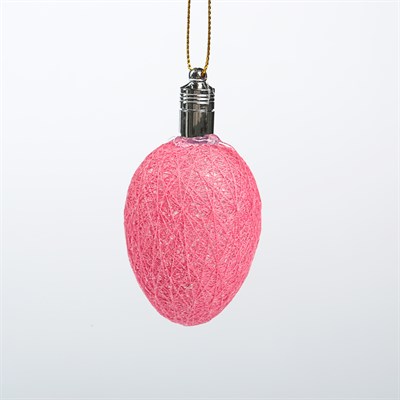 Игрушка световая "Шишка на елку" (батарейки в комплекте) 6 см, 1 LED, RGB, РОЗОВЫЙ - фото 2030108