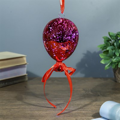 Ночник "Воздушный шар красный" от бат в компл 9,5х9,5х15 см - фото 2030129