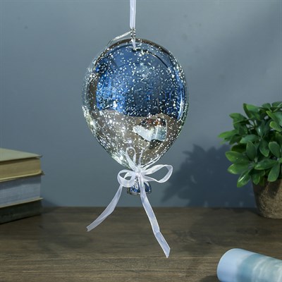 Ночник "Воздушный шар серебро" от бат в компл 13х13х19 см - фото 2030141