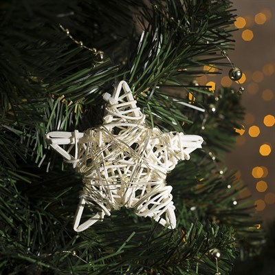 Подвеска световая "Звезда белая" (батарейки в комплекте), 9х9х2 см, 20 LED, Т/БЕЛЫЙ - фото 2030165
