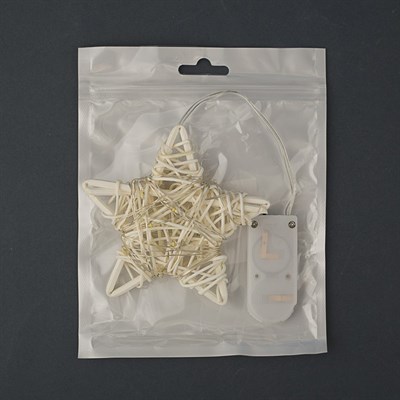 Подвеска световая "Звезда белая" (батарейки в комплекте), 9х9х2 см, 20 LED, Т/БЕЛЫЙ - фото 2030168