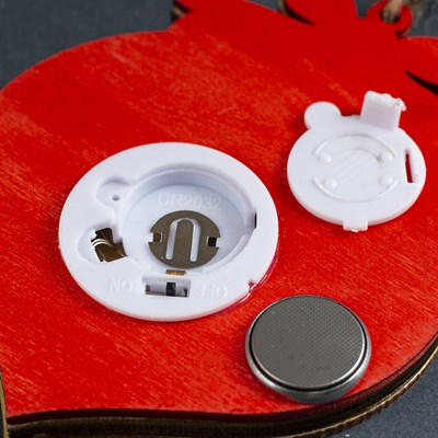 Подвеска световая "Шарик новогодний", 10х10х1 см, 3 LED, бат(в комп) Т/БЕЛЫЙ - фото 2030181