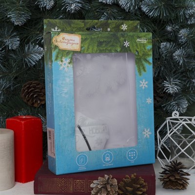 Подставка световая "Волшебного Нового Года!", 25.5х14 см, 7 LED, 3хААА (не в компл.), БЕЛЫЙ - фото 2030258