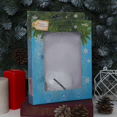 Подставка световая "Зимний пейзаж", 22.5х19 см, 7 LED, SMD3528, 3хААА (не в компл.), БЕЛЫЙ - фото 2030300