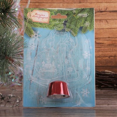 Подставка световая "Дед Мороз, Москва", 14.5х9 см, 1 LED, батарейки в комплекте, RGB микс - фото 2030347