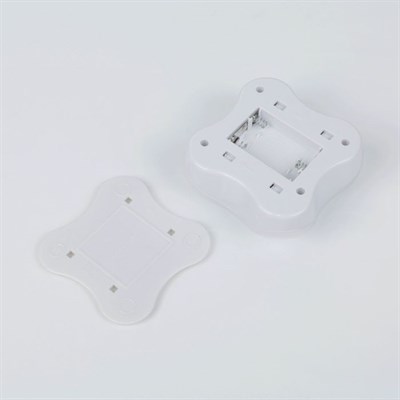 Подставка световая "Елка с часами", 26х17.5 см, 7LED, SMD3528, 3хААА (не в компл.), Т-БЕЛЫЙ - фото 2030432