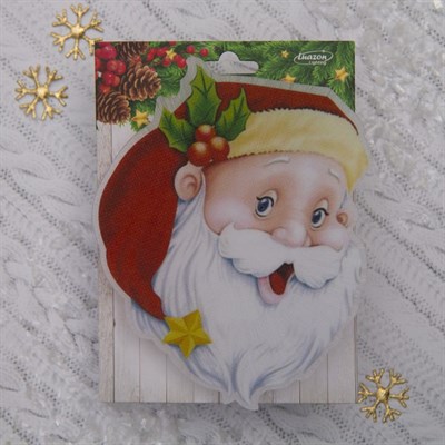 Световая картинка на присоске "Дед Мороз"(батарейки в комплекте), оптоволокно, 1 LED, RGB - фото 2030482