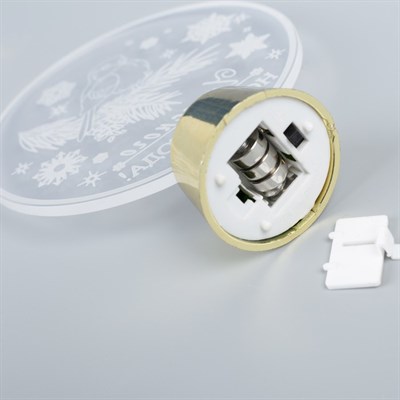 Подставка световая "Снегирь", 13.5х11 см, 1 LED, батарейки в комплекте, RGB микс - фото 2030545