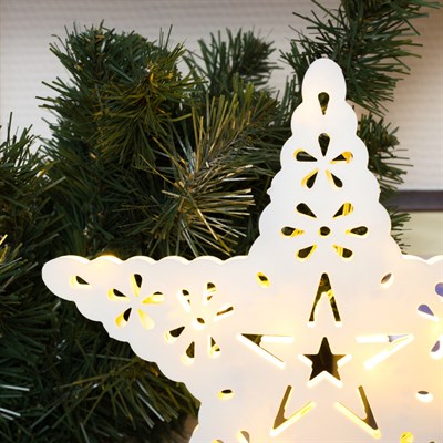 Фигура на подставке световая "Звезда ажурная", 25 х 25 см, 20 LED, 3хАА (не в компл.) - фото 2030597