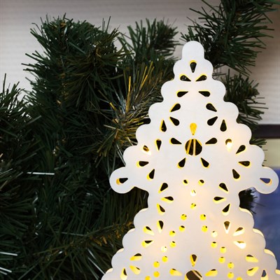 Фигура на подставке световая "Елка ажурная", 30 х 21 см, 20 LED, 3хАА (не в компл.) - фото 2030603