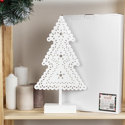 Фигура на подставке световая "Елка ажурная", 30 х 21 см, 20 LED, 3хАА (не в компл.) - фото 2030604