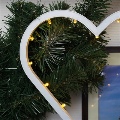 Фигура на подставке световая "Сердце", 24 х 23 см, 16 LED, 3хАА (не в компл.) - фото 2030615