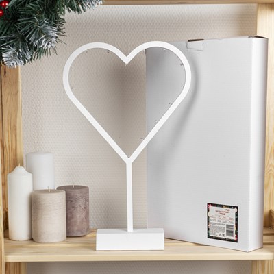 Фигура на подставке световая "Сердце", 24 х 23 см, 16 LED, 3хАА (не в компл.) - фото 2030616