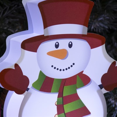 Световая картинка на подставке "Снеговик", SMD 2835, 8 LED, 3*АА (не в комплекте) - фото 2030650