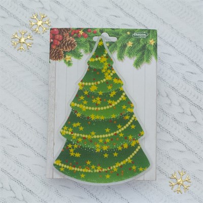 Световая картинка на присоске "Елочка"(батарейки в комплекте), оптоволокно, 1 LED, RGB - фото 2030693