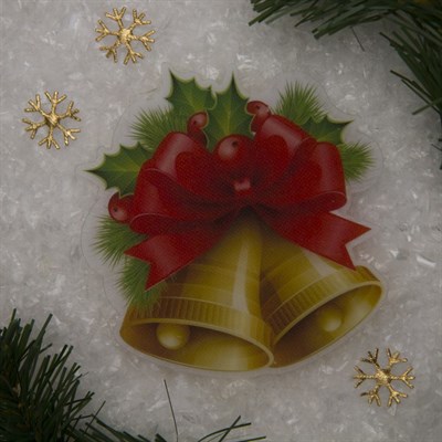 Световая картинка на присоске "Колокольчик"(батарейки в комплекте), оптоволокно, 1 LED, RGB - фото 2030696