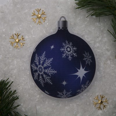 Световая картинка на прищепке "Елочный шар"(батарейки в комплекте), оптоволокно, 1 LED, RGB - фото 2030710