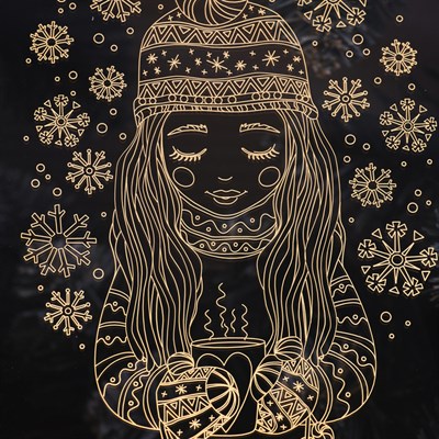 Рамка светящаяся, "Девочка" 13,5 х 17 см, USB, 5V , 10 LED, ТЕПЛО-БЕЛЫЙ - фото 2030838