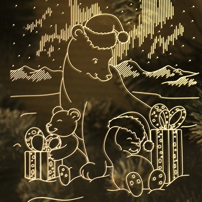 Рамка светящаяся, "Мишки" 13,5 х 17 см, USB, 5V , 10 LED, ТЕПЛО-БЕЛЫЙ - фото 2030862