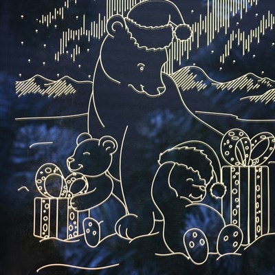 Рамка светящаяся, "Мишки" 13,5 х 17 см, USB, 5V , 10 LED, RGB - фото 2030866