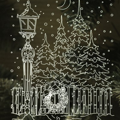 Рамка светящаяся, "Фонарь" 13,5 х 17 см, USB, 5V, 10 LED, БЕЛЫЙ - фото 2030894