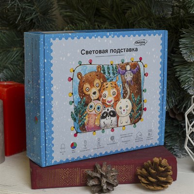 Подставка световая "Город", 10 LED, USB, 3*AА (не в компл), RGB - фото 2030944