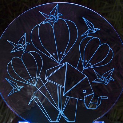 Подставка световая "Воздушные шары", 10 LED, USB, 3*AА (не в компл), RGB - фото 2030949