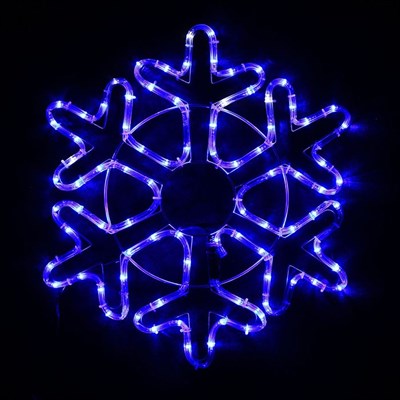 Фигура дюралайт "Снежинка" 52х52 см,96/16 LED, СИНИЙ-БЕЛЫЙ - фото 2031119