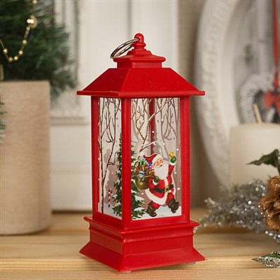 Фигура световая "Красный фонарик", 13х5.5х5.5 см, от бат. 3хLR44, Т/БЕЛЫЙ - фото 2031130