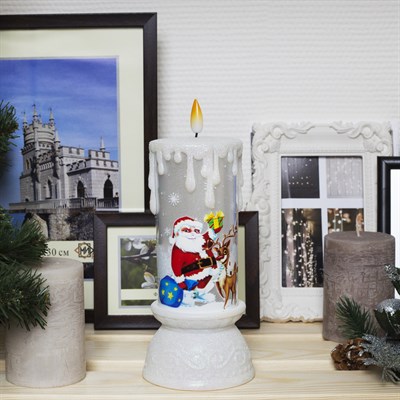 Фигура световая "Свеча Дед Мороз", 23х10х10 см, от батареек 3*АА (не в компл.), RGB - фото 2031135