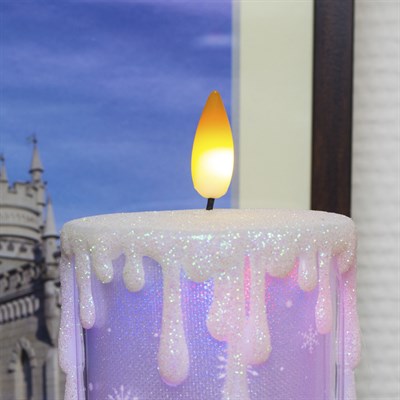 Фигура световая "Свеча Дед Мороз", 23х10х10 см, от батареек 3*АА (не в компл.), RGB - фото 2031137