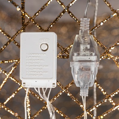 Фигура текстил. "Снеговик золотой" 150х70х70 см, 200 LED, 220V, Т/БЕЛЫЙ - фото 2031178