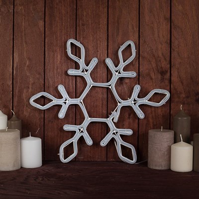 Фигура неоновая "Снежинка" 37 см, 288 LED, 12V,  контроллер 8 режимов МУЛЬТИ - фото 2031181