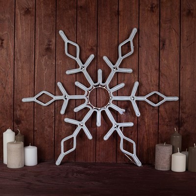 Фигура неоновая "Снежинка" 67 см, 576 LED, 12V,  контроллер 8 режимов СИНЕ-КРАСНЫЙ - фото 2031188