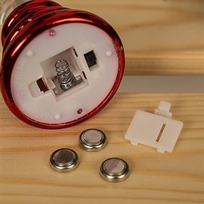 Фигура световая "Свеча на ветру красная", 17х5х5 см, от бат. 3хLR44, RGB - фото 2031201