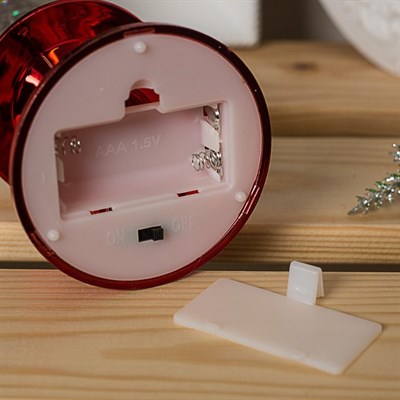 Фигура световая "Свеча красная", 20х7х7 см, от бат. 2*ААА (не в компл.), Т/БЕЛЫЙ - фото 2031206