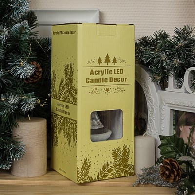 Фигура световая свадебная свеча "Поцелуй", 26х10х10 см, от бат. 2*ААА(не в компл.), RGB - фото 2031223