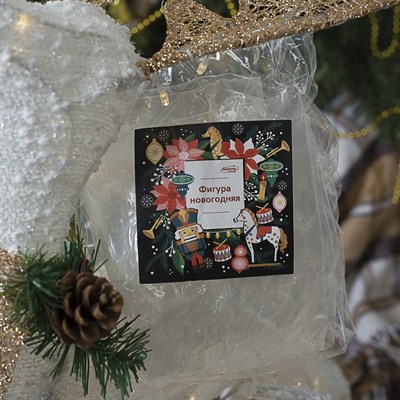 Фигура "Олень с санями белый", Олень: 60LED, Сани:, 60LED, 220 В, Т/БЕЛЫЙ - фото 2031231