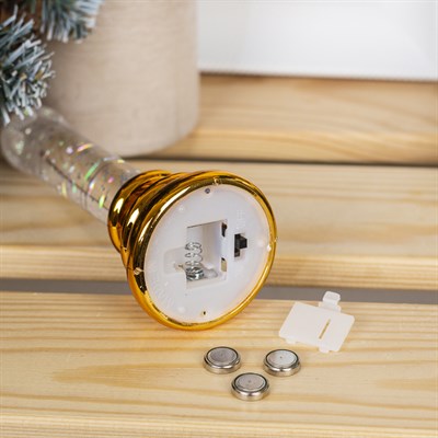 Фигура световая "Свеча на ветру золотистый", 17х5х5 см, от бат. 3хLR44, Т/БЕЛЫЙ - фото 2031251