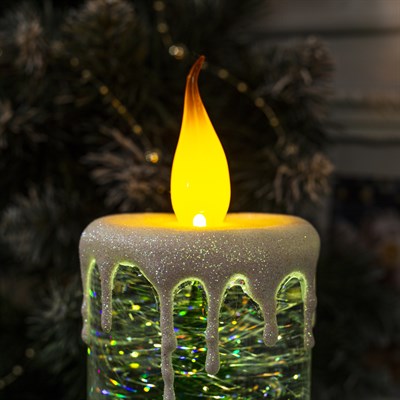 Фигура световая свеча "Елочка", 27х10х10 см, от бат. 2*ААА (не в компл.), Т/БЕЛЫЙ - фото 2031259