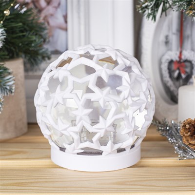 Фигура световая "Шар и звезды", 13х13х13 см, 3*АА (не в компл.), 2 режима Т-БЕЛЫЙ и RGB - фото 2031263