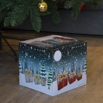 Фигура акрил. "Подарки" Кубы сер. лента15х20х25 см,(3хАА не в компл.) USB, 60 LED, МУЛЬТИ - фото 2031313