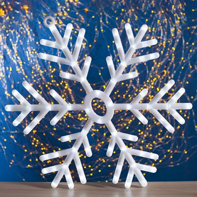 Фигура "Снежинка" d=57 см, пластик, 88 LED, 220V, БЕЛЫЙ - фото 2031367