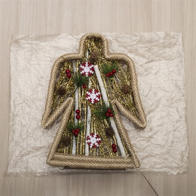 Фигура дерев "Ангел ветки" 30х5х38 см (3xAA не в компл.) 12 LED, ТЕПЛО-БЕЛЫЙ - фото 2031450