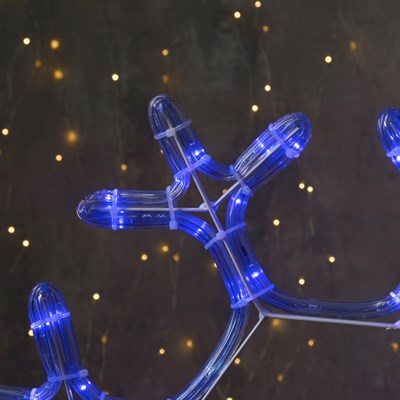 Фигура дюралайт "Снежинка" 39х39 см,72/12 LED, СИНИЙ-БЕЛЫЙ - фото 2031453