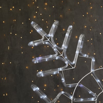 Фигура дюралайт "Снежинка" 85х85 см,264/44 LED,мерцание,220V БЕЛЫЙ-СИНИЙ - фото 2031460