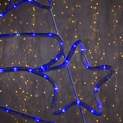 Фигура дюралайт "Елочка со звездами" 47х71 см,96/16 LED,мерцание,220V СИНИЙ-БЕЛЫЙ - фото 2031464
