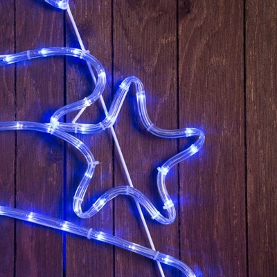 Фигура дюралайт "Елочка со звездами" 47х71 см,96/16 LED,мерцание,220V СИНИЙ-БЕЛЫЙ - фото 2031465