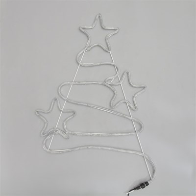 Фигура дюралайт "Елочка со звездами" 47х71 см,96/16 LED,мерцание,220V СИНИЙ-БЕЛЫЙ - фото 2031466