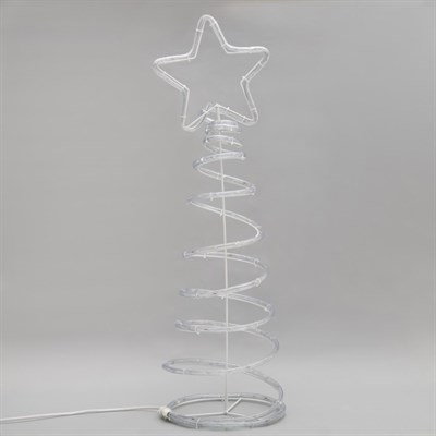 Фигура дюралайт "Елочка со звездой" 26х80 см,144/24 LED,мерцание,220V СИНИЙ-БЕЛЫЙ - фото 2031474